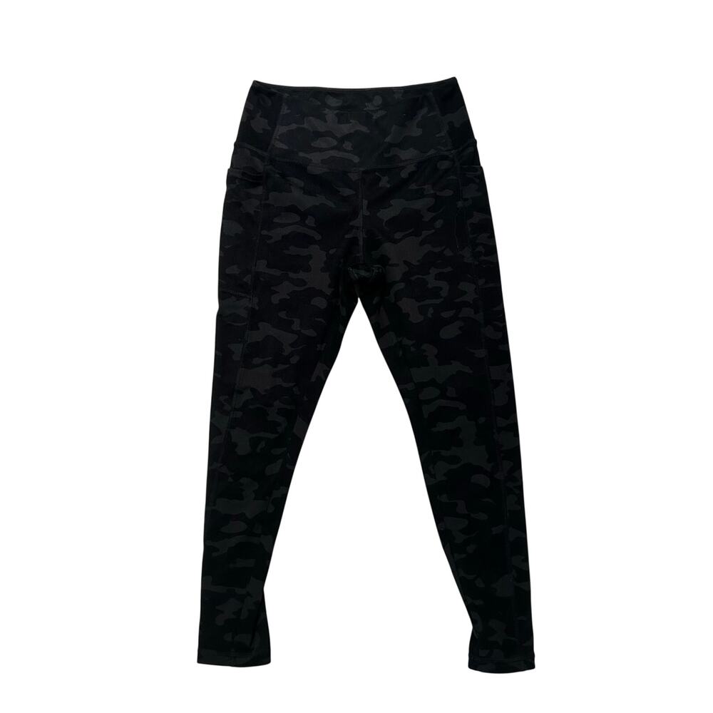 Danskin Black Gray Camo High Rise Leggings Size Medium